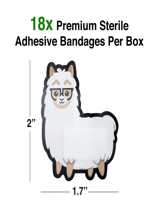 GAMAGO Llama Bandages for Kids & Kidults - Set of 18 Individually Wrapped Self Adhesive Bandages - Sterile, Latex-Free & Easily Removable - Funny Gift & First Aid Addition - Image 2